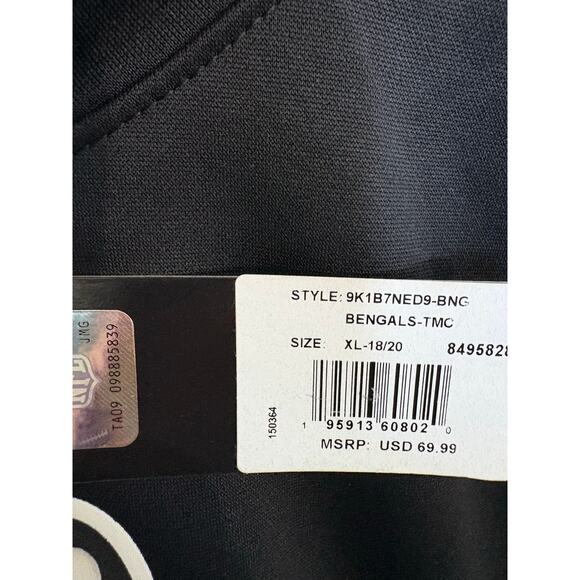 NFL Outerstuff Boys Cincinnati Bengals Logo Hoodie Black Size XL 18/20 Football - Picture 3 of 6